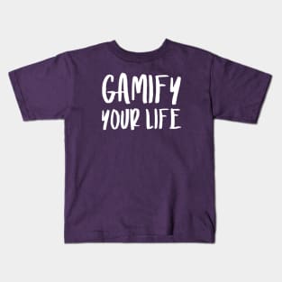 Gamify Your Life | Quotes | Purple Kids T-Shirt